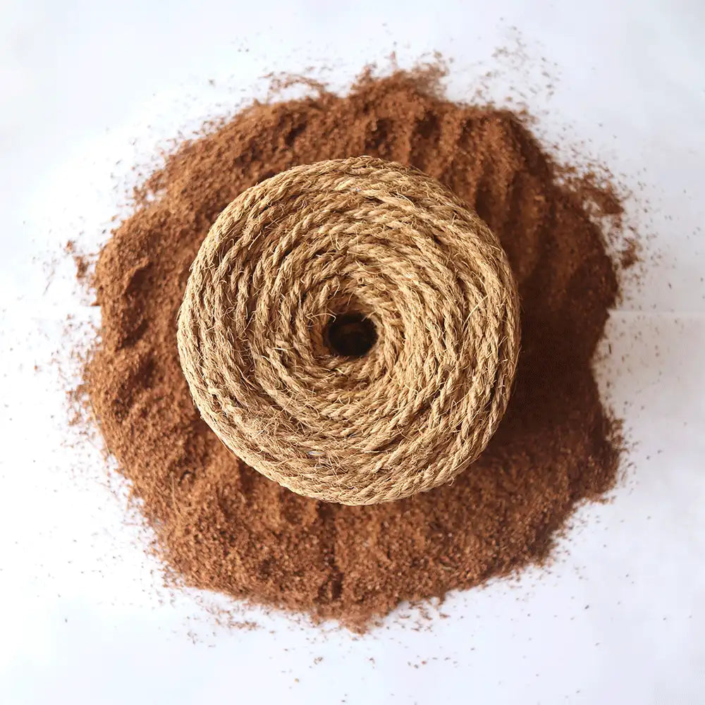 Rollo de cono plano de cuerda de fibra de coco 3.5mm de 100 metros