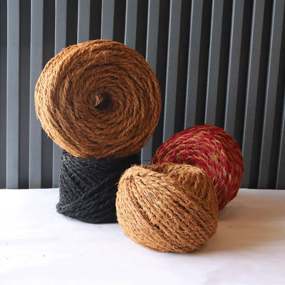 rollo de cuerda negra resistente y flexible 100metros