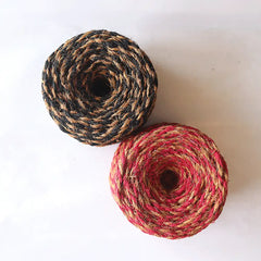 Rollo de cuerda fibra de coco 3.5mm Mixto Rojo-Natural