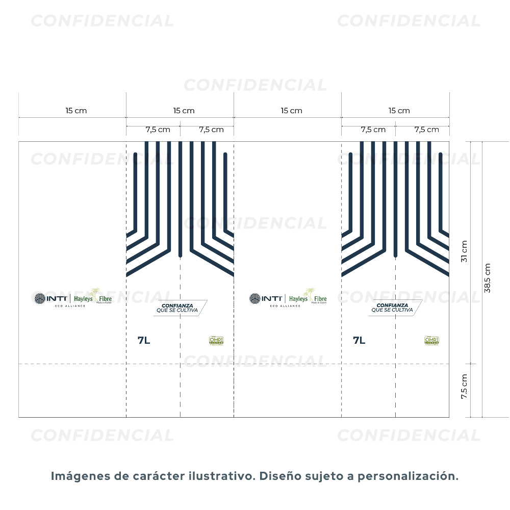 open top de sustrato de coco capacidad 7lt 70-30