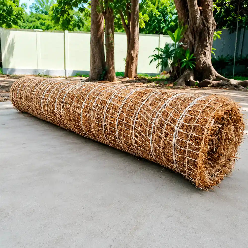 rollo de tapete de fibras naturales