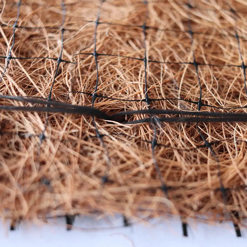 malla biodegradable de fibra de coco