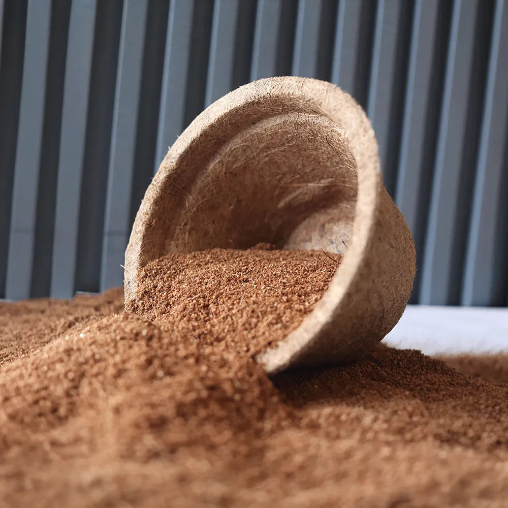maceta de fibra de coco para uso en jardín