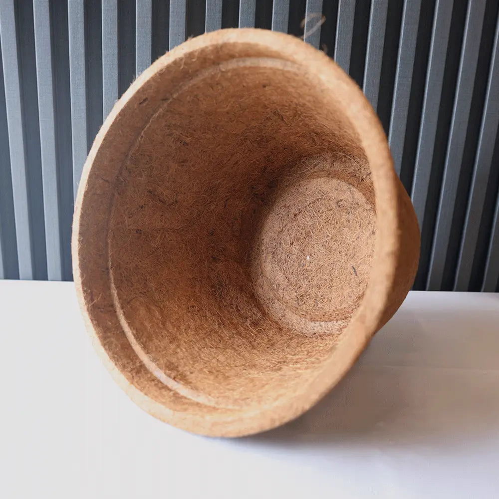 Maceta de látex con forro de coco natural