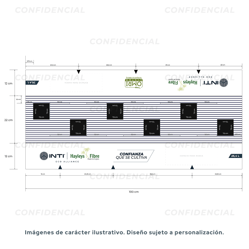 slab de sustrato de coco 26.4lt
